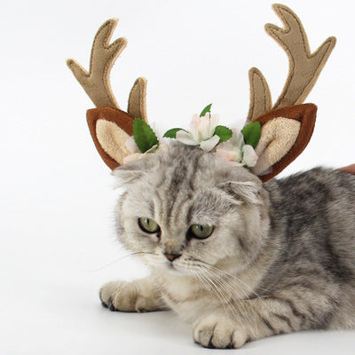 Christmas Pet Antlers Hat