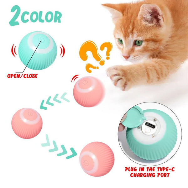 🐾 Grab the Fun! 50% Off on Smart Pet Toys Automatic Rolling Ball + Free Shipping! 🎁